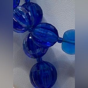 VTG acrylic blue beads WEST GERMANY